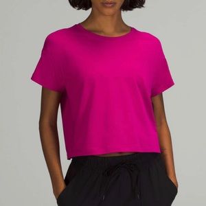 lululemon athletica Cates Pink Magenta Crop Top